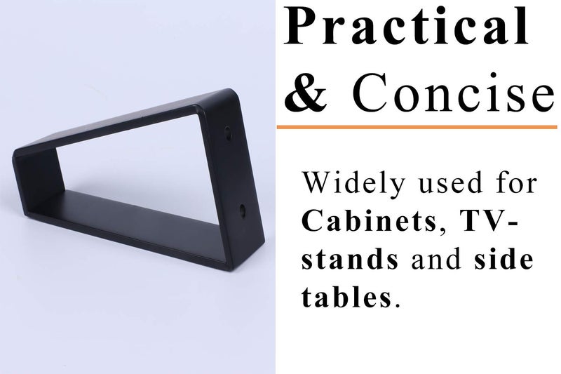 Osring 6 Inch Trapezoid Furniture Legs 4pcs, Solid Steel Furniture Hairpin Leg for Side Table, TV Stand and Cabinet, Black - Image 5